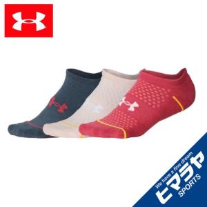 アンダーアーマー 3足組ソックス レディース UAフェノムノーショー 1329358-671 UNDER ARMOUR run｜himarayarunning