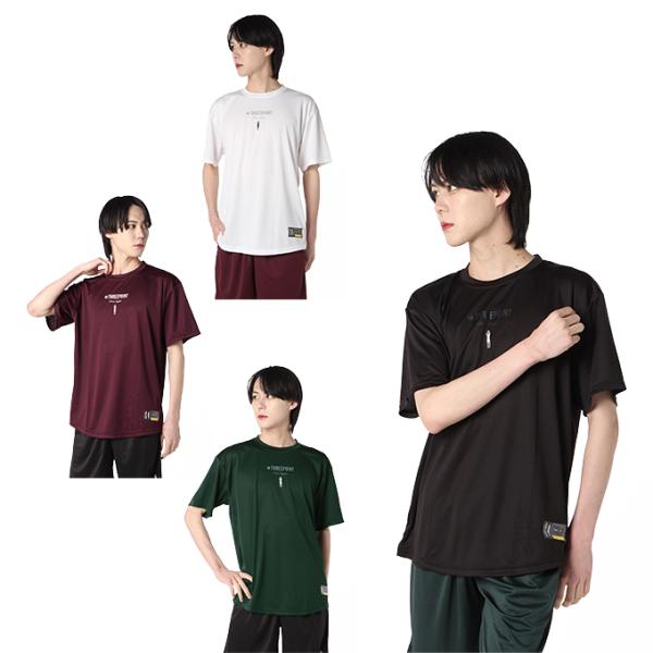 【メール便送料無料】スリーポイント ThreePoint バスケットボールウェア 半袖シャツ メンズ...