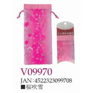 ささえ京友禅 「桜吹雪」収納袋 （四つ折杖用：V84型）