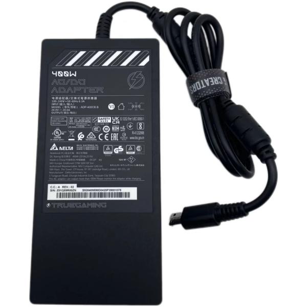 新品 MSI 20V 20A 400W ACアダプター ADP-400CB B 長方形コネクター対応...