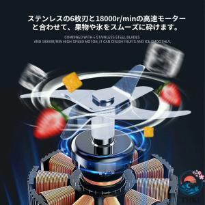 ジューサー ミキサー 500ml 氷も砕ける ...の詳細画像3