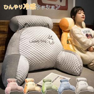 背もたれ クッション 涼感 アイスシルク 冷感 ...の商品画像