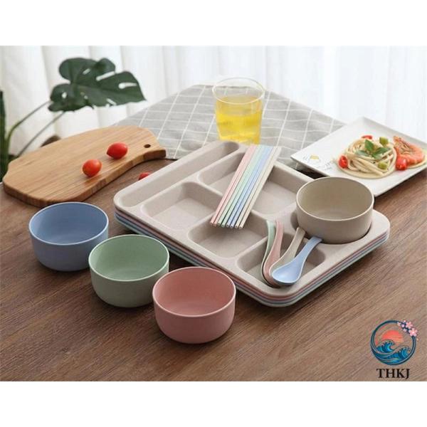 ランチプレート 深め すくいやすい 仕切り皿 小麦ふすま製  仕切りプレート 食事プレート 大人 子...