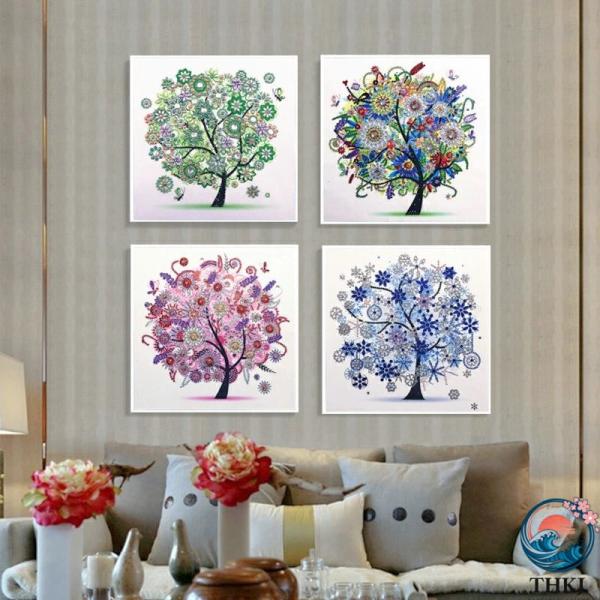 5Dダイヤモンドアート 4点セット DIY 手芸キット 初心者向け