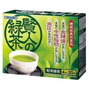 優良配送「オリヒロ」 賢人の緑茶 4g×30本入 (機能性表示食品) 「健康食品」｜ひまわりの薬屋