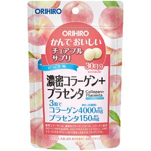 「オリヒロ」　かんでおいしいチュアブルサプリ濃密コラーゲン＋プラセンタ　90粒