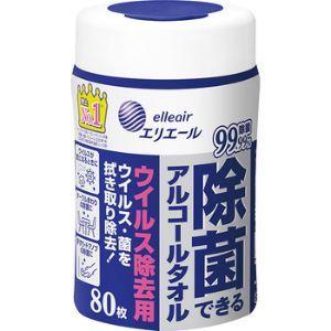 「大王製紙」エリエール 除菌できるアルコールタオル ウイルス除去用 本体(80枚入)「日用品」