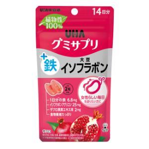 「UHA味覚糖」　UHAグミサプリ　鉄＋大豆イソフラボン　１４日分　28粒｜himawaridg