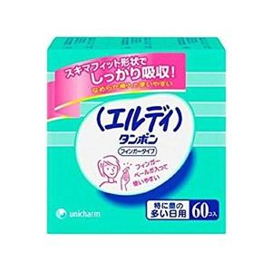 「ユニ・チャーム」  エルディタンポン フィンガータイプ 特に量の多い日用 60コ入 (一般医療機器...