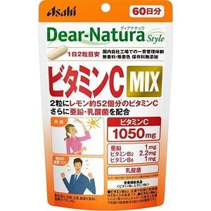 優良配送「アサヒ」 ディアナチュラスタイル ビタミンC MIX 120粒 (60日分) (栄養機能食...