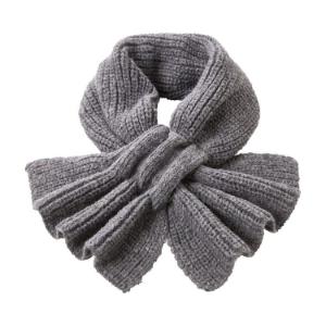 「コジット」　通すだけ華やかニットマフラー　アッシュグレー_　