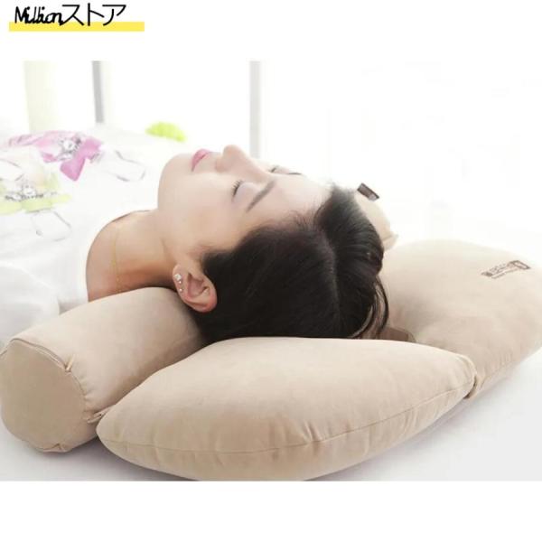 円柱 クッション もっと肩楽寝 ストレートネック そば殻矯正枕 枕 頭痛改善 頚椎ヘルニア枕 楽だ寝...