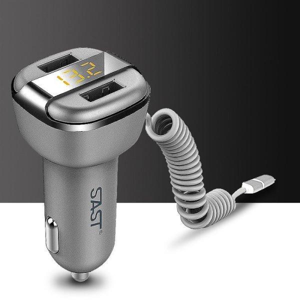 シガーライターソケット USBコンセント スマホチャージャー USBポート口増設 3台同時充電可能 ...