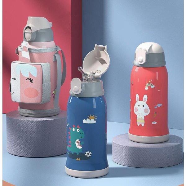 水筒 子供 魔法瓶 ストローカップ 2ways キッズ ベビー おしゃれ かわいい キッズボトル ス...