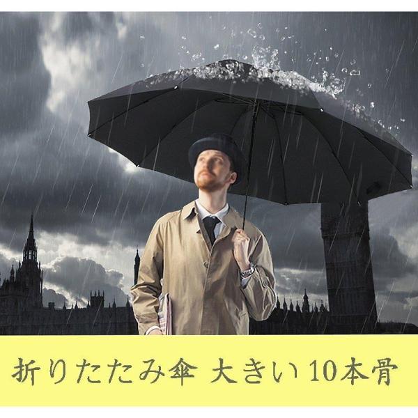折りたたみ傘 メンズ レディース 折り畳み傘 大きいサイズ 撥水 風に強い 丈夫 晴雨 ビジネス　中...