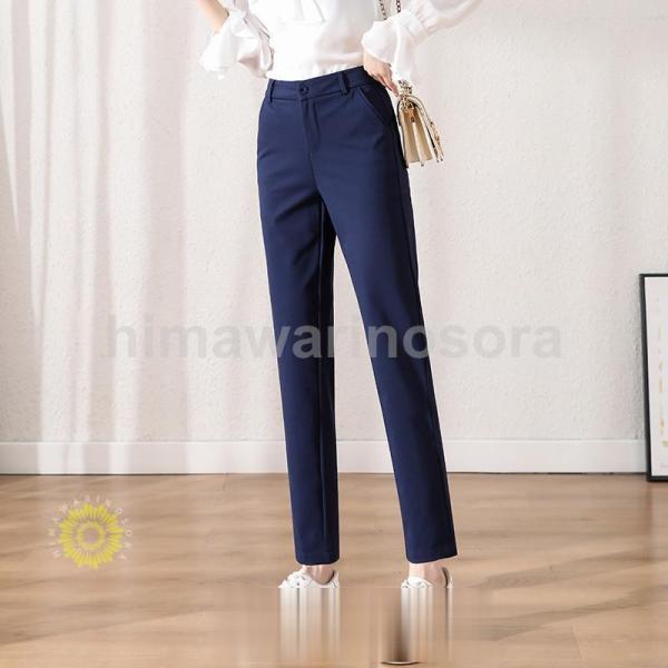 テーパードパンツ レディース パンツ ストレート 低身長 冬コーデ 秋 春 夏 8分丈 9分丈 大き...