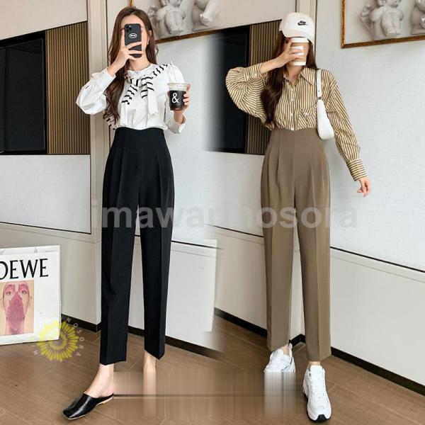 パンツ レディース きれいめ テーパードパンツ 低身長 冬コーデ 秋 春 夏 9分丈 ボトムス 20...
