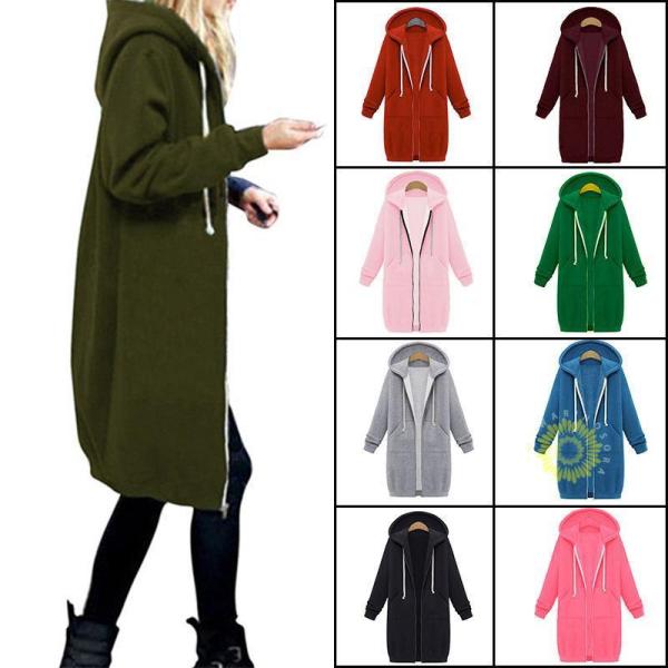 裏起毛 パーカー レディース ジップアップパーカー ロングパーカー オーバーサイズ 前開き ジップパ...