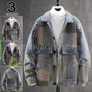 ムートンコート メンズ ジャケット 厚手 裏起毛 ブルゾン