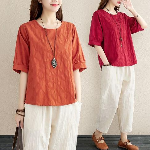 セットアップ レディース 夏 半袖 ガウチョパンツ 上下セット リネン 綿麻 夏服 2点セット 体型...