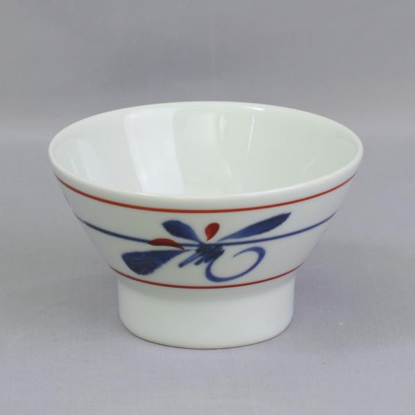 愛媛県指定無形文化財　伝統工芸品　砥部焼 千山窯 くらわんか茶碗（中）赤線とんぼ　※砥部焼 11,0...