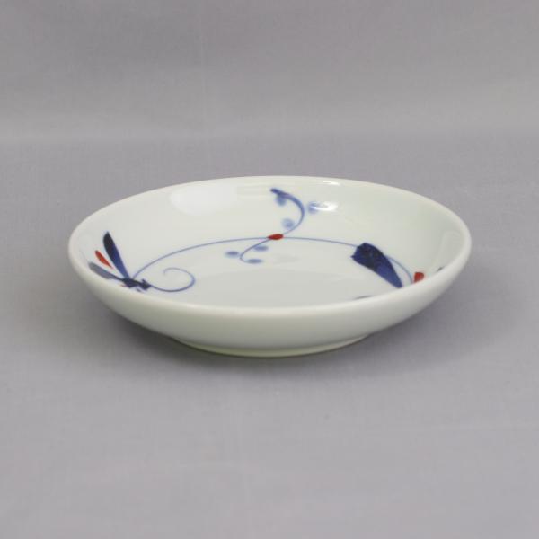 愛媛県指定無形文化財　伝統工芸品　砥部焼 千山窯 4寸深皿　上絵とんぼ　※砥部焼 11,000円以上...