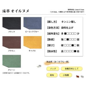 本革 単語帳サイズ 床革オイルヌメセット【Th...の詳細画像3