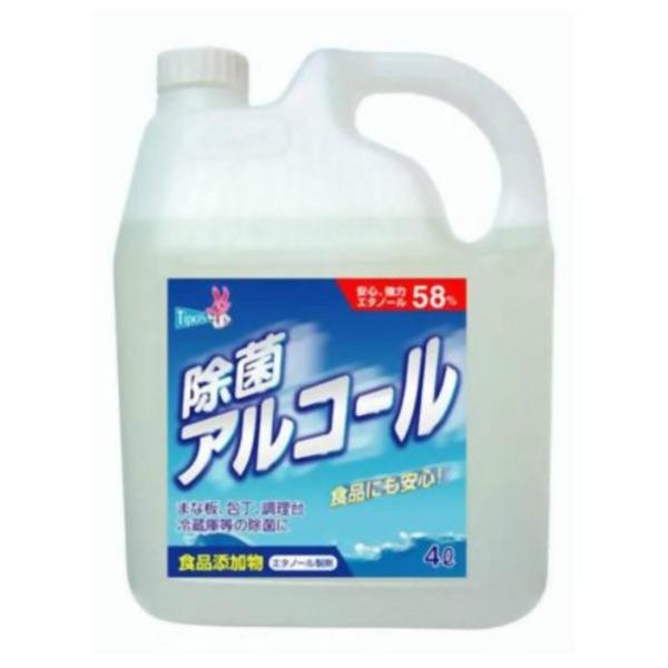 業務用　友和　ティポス 除菌アルコール 4L　キッチン用除菌剤 (エタノール５８％)(4516825...