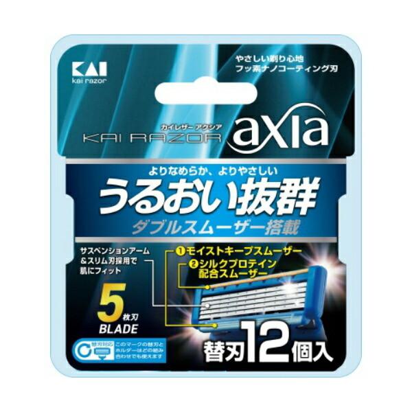 貝印 GA0068 axia 替刃 12個入 ５枚刃カミソリ