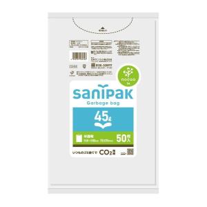 日本サニパック CUH54 NOCOO サニパック ポリ袋 半透明 45L 50枚入