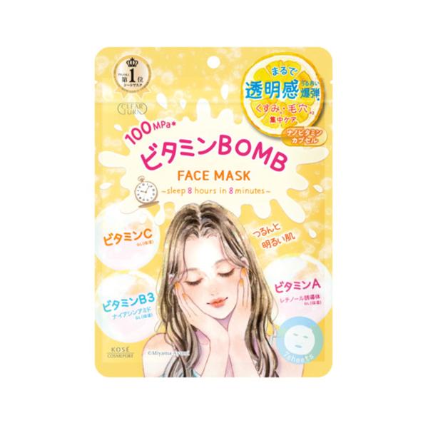 コーセーコスメポート クリアターン ビタミンBOMB マスク 7枚入 フェイスマスク シートマスク