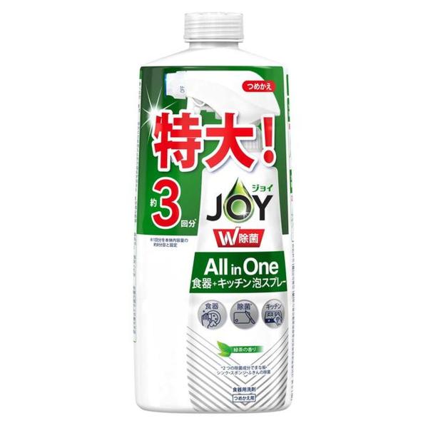 P&amp;G ジョイ W除菌 All in One 食器+キッチン 泡スプレー 緑茶の香り つめかえ用 3...
