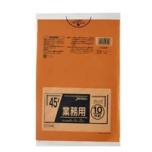 HHJ ポリ袋 PC42 45L 65cm×80cm×0.04mm オレンジ 10枚×40冊入