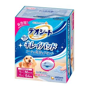 ユニ・チャーム ペット デオシート キレイパッド Mサイズ 64枚入 犬用 トイレシート