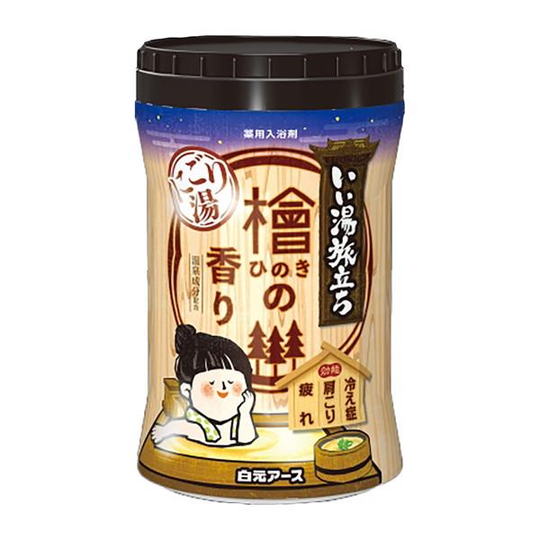 白元アース いい湯旅立ち ボトル にごり湯 ひのきの香り 薬用入浴剤 600g
