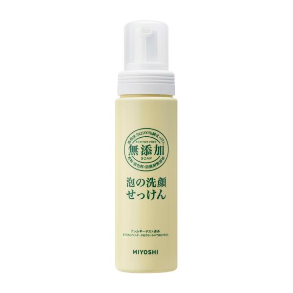 【お一人様1個限り特価】ミヨシ 無添加 泡の洗顔せっけん ポンプ 200ml(無添加石鹸)