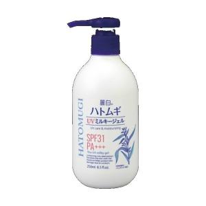 【お一人様1個限り特価】 熊野油脂 麗白 ハトムギ UVミルキージェル 250ml (4513574027732)