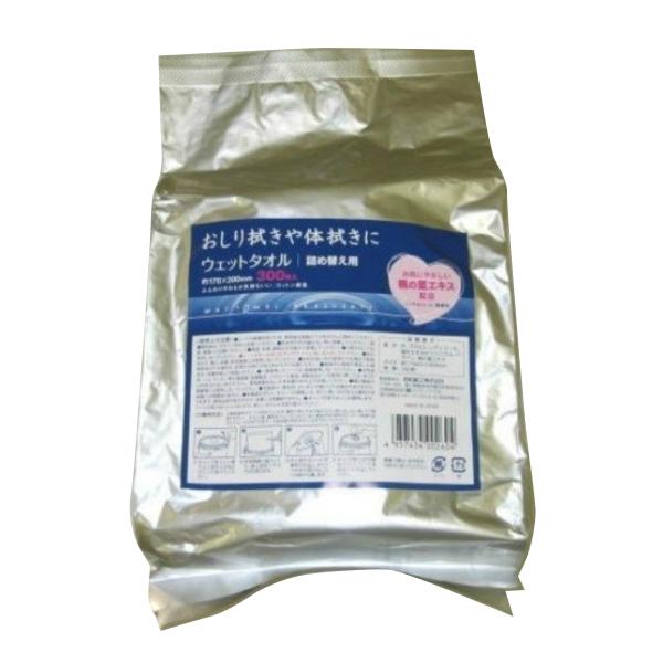 【お一人様1個限り特価】 昭和紙工  ウエットタオル 300枚 バケツ詰替