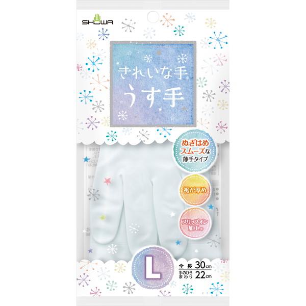 【お一人様1個限り特価】きれいな手 うす手 L ホワイト 家事用手袋