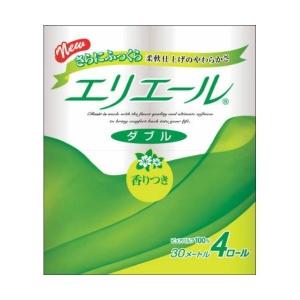 【お一人様1個限り特価】大王製紙 エリエール トイレットティシュー 香りつき ダブル 30m×4ロール入 トイレットペーパー4RW｜himejiryutsuu