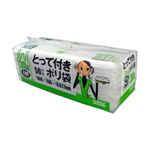 【お一人様1個限り特価】日本サニパック スマートキューブ とって付き ポリ袋 30L 半透明 50枚入り ( キッチン用 ポリ袋 )