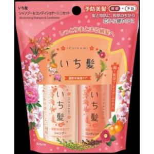 (まとめ買い)いち髪 濃密W保湿ケア シャンプー&コンディショナー ミニセット 80ml ×3点セット(4901417721570) (送料無料)