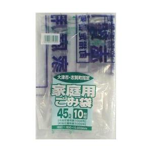 ポイント消化 (まとめ買い)(日本サニパック)(大津市指定袋)G-4J大津市指定袋45L10枚 透明(10枚)×3点セット (送料無料)