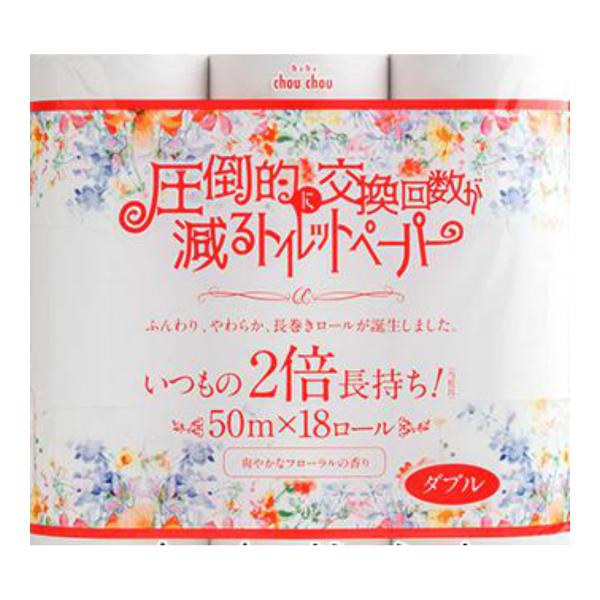 (まとめ買い×4個セット)泉製紙 シュシュ 圧倒的に交換回数が減る トイレットペーパー ダブル 2倍...