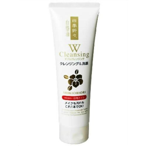 【送料無料・まとめ買い×5点セット】熊野油脂 四季折々 白椿油Wクレンジング洗顔フォーム 190g ...