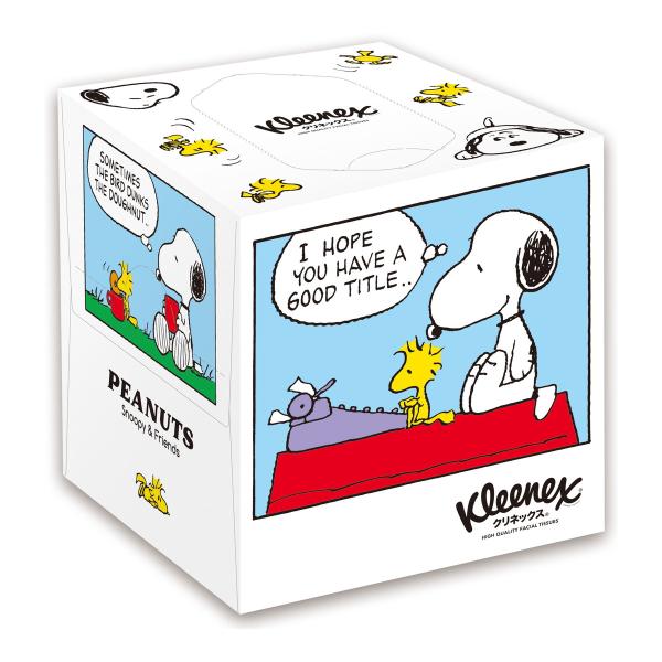 (まとめ買い×5個セット)日本製紙クレシア クリネックス ティシュー スヌーピー 160枚(80組)...