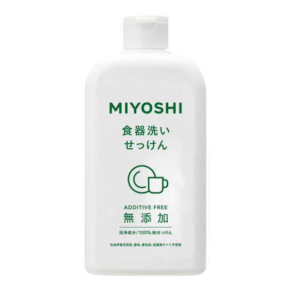 【送料無料・まとめ買い×5点セット】ミヨシ石鹸 無添加 食器洗いせっけん 370ml 台所用石けん ...