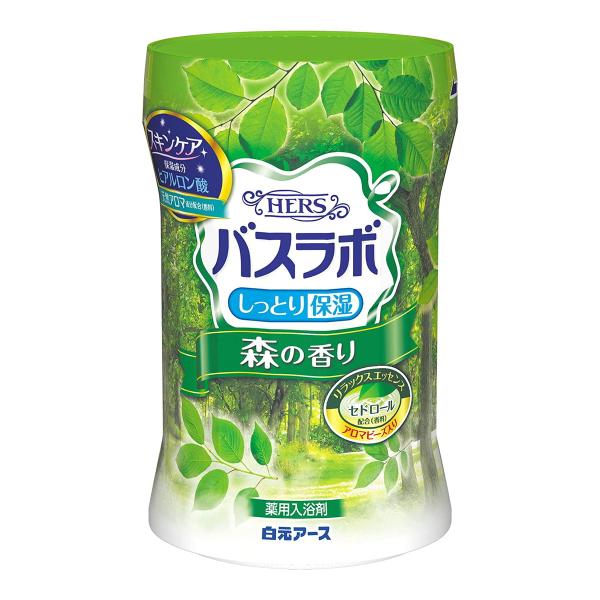 【まとめ買い×5個セット】白元アース HERS バスラボ ボトル 薬用入浴剤 森の香り 600g