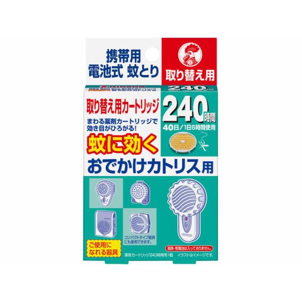 (まとめ買い×5点セット)大日本除虫菊 蚊に効くおでかけカトリス用 240時間 取替え用カートリッジ...