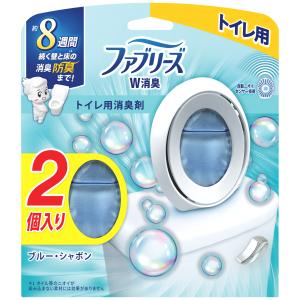 【送料無料・まとめ買い×10個セット】P&G ファブリーズ W消臭 トイレ用消臭剤 ブルー・シャボン 6ml×2個入り｜himejiryutsuu